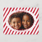 Gratis Kerstkaart met Fantasievolle Suikerstok Str Feestdagenkaart (Voorkant)