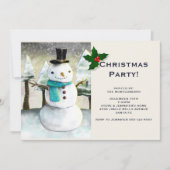 Gratis Kerstman Winter Scene Kerstfeest Kaart (Voorkant)