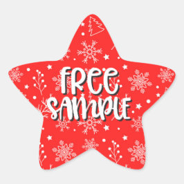 Gratis kerstmonster ster sticker