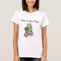Gratis kikker fietsend illustratie