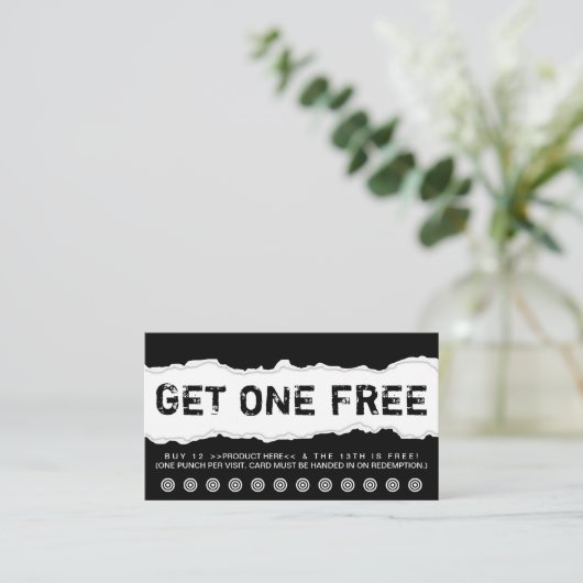 gratis klantenkaartje (Staand voorkant)