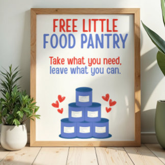 Gratis Klein Voedselpakhuis Bord Poster