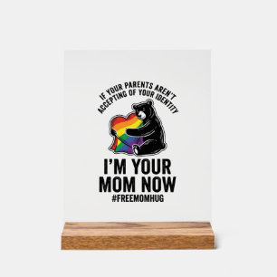 Gratis knuffel beren trots vintage T-shirt ontwerp Acryl Bord