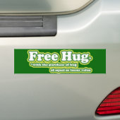 Gratis knuffel parodie bumpersticker (Op auto)