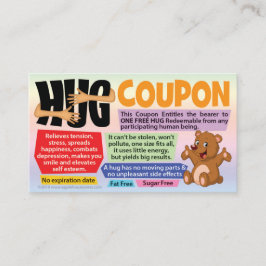 Gratis Knuffelbonnen - Cadeau voor Vrouw, Man, Kin Contactkaartje