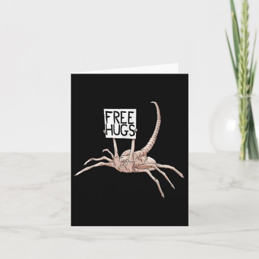 Gratis Knuffels Alien Design voor Mannen Vrouwen Kaart (Voorkant)