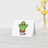 Gratis knuffels - Cactus Humor Funny BLANK Kaart (Gele Bloem)