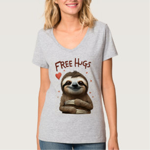 Gratis Knuffels Cute Sloth T-shirt