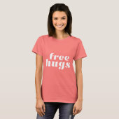 Gratis knuffels Dames Bella+Canvas T-shirt met lan (Voorkant volledig)