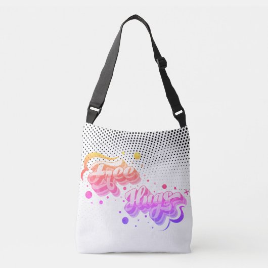 Gratis knuffels - Deluxe Rainbow Stippen Mix Editi Crossbody Tas (Voorkant)