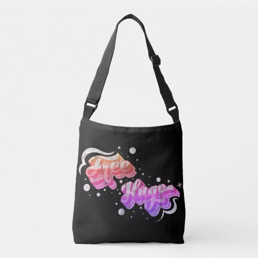 Gratis knuffels - Deluxe Rainbow White Mix Edition Crossbody Tas (Voorkant)