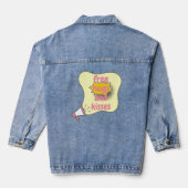 Gratis knuffels en kussen denim jacket (Achterkant)