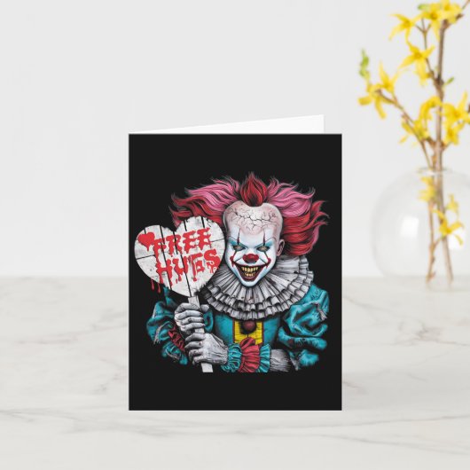 Gratis knuffels eng clown karakter valentine hallo kaart (Gele Bloem)