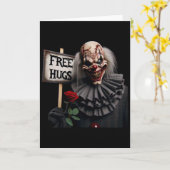 Gratis knuffels eng clown Valentijnsdag Halloween Kaart (Gele Bloem)