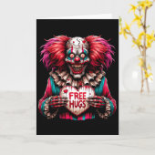 Gratis Knuffels Enge Clown Valentijn Halloween Hor Kaart (Gele Bloem)