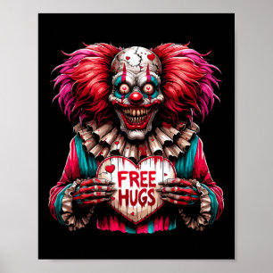 Gratis Knuffels Enge Clown Valentijnsdag Halloween Poster