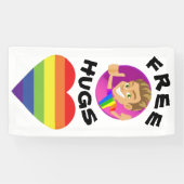 Gratis Knuffels Gay Pride  Spandoek (Horizontaal)