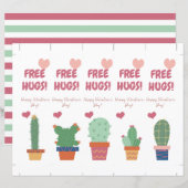 Gratis knuffels! Grappig Valentijnsdag Bladwijzer (Voorkant / Achterkant)