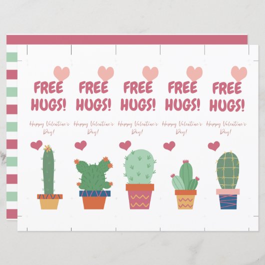 Gratis knuffels! Grappig Valentijnsdag Bladwijzer (Voorkant / Achterkant)