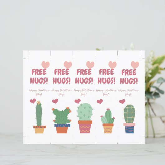 Gratis knuffels! Grappig Valentijnsdag Bladwijzer (Staand voorkant)