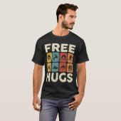 Gratis Knuffels Grappig Worstelen Retro Grappler T-shirt (Voorkant volledig)