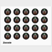 Gratis knuffels Halloween kostuum Evil Killer Scar Ronde Sticker (Vel)