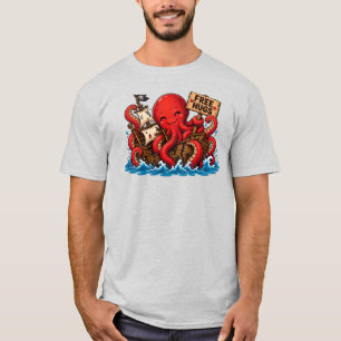 Gratis knuffels Kraken! Schattig DND zeemonster T-shirt