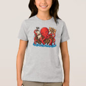 Gratis knuffels Kraken! Schattig DND zeemonster Tri-Blend Shirt (Voorkant)