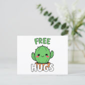 Gratis Knuffels Lachende Cactus Mooie Woestijn Ans Briefkaart (Staand voorkant)