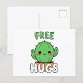 Gratis Knuffels Lachende Cactus Mooie Woestijn Ans Briefkaart (Voorkant / Achterkant)