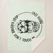 Gratis knuffels ontwerp, maar hou je afstand sherpa deken (Voorkant)