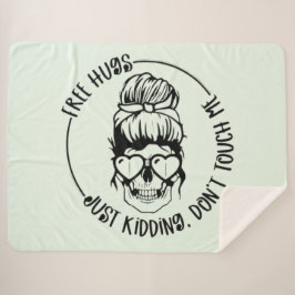 Gratis knuffels ontwerp, maar hou je afstand sherpa deken