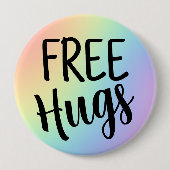 Gratis knuffels regenboog Button (Voorkant)