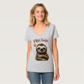 Gratis knuffels Schattigee luiaard T-shirt (Voorkant volledig)