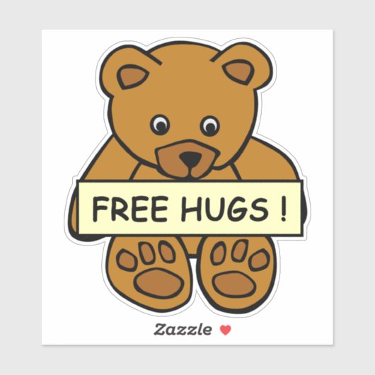 Gratis knuffels Teddy Sticker (Vel)