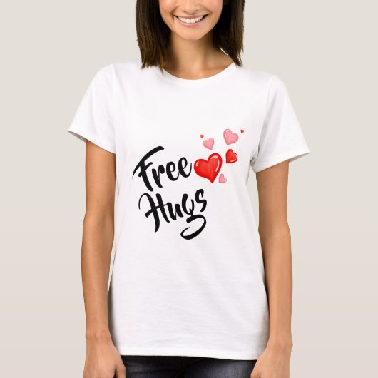 Gratis knuffels vrouwen T-shirt (Voorkant)