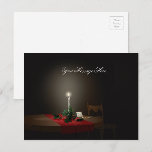 Gratis koekjes - Kerstmis Briefkaart leeg (Voorkant / Achterkant)