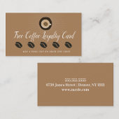 Gratis koffie beloning loyaliteit visitekaartje (Voorkant / Achterkant)
