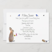 Gratis konijn baby-shower: uitnodigingen (Voorkant)