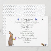 Gratis konijn baby-shower: uitnodigingen (Voorkant / Achterkant)