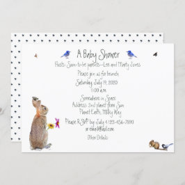 Gratis konijn baby-shower: uitnodigingen