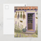 Gratis Kruidentuin Cottage Briefkaart (Voorkant / Achterkant)