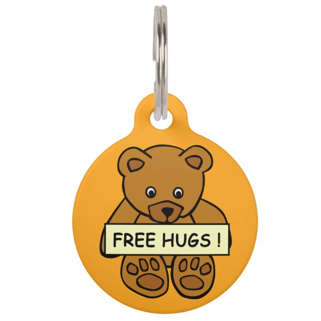 Gratis label voor op maat gesneden hugs Teddy Huisdierpenning (Voorkant)