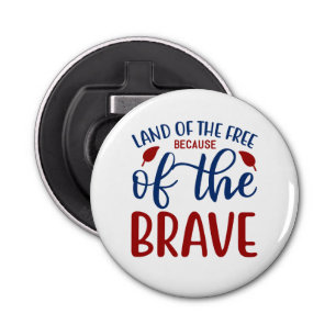 Gratis land door het Brave Red Blue Button Flesopener