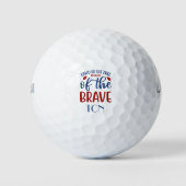 Gratis land door het Brave Red Blue Golfballen (Voorkant)