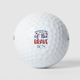 Gratis land door het Brave Red Blue Golfballen