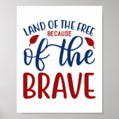 Gratis land door het Brave Red Blue Poster (Voorkant)