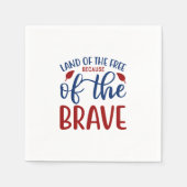 Gratis land door het Brave Red Blue Servet (Voorkant)