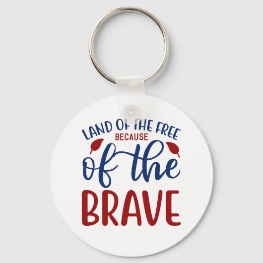 Gratis land door het Brave Red Blue Sleutelhanger (Voorkant)