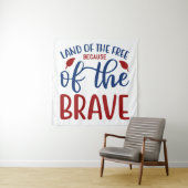 Gratis land door het Brave Red Blue Wandkleed (In situ)